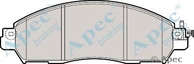 APEC BRAKING pad2044 -  Комплект тормозных колодок, дисковый тормоз